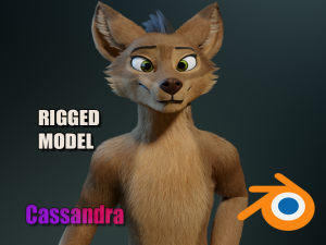cassandra anthro wolf Modelo 3D