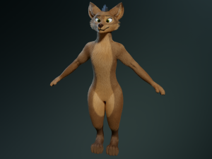 cassandra anthro wolf Modèle 3D
