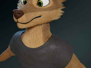 cassandra anthro wolf Modèle 3D
