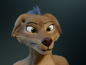 cassandra anthro wolf Modèle 3D