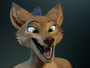 cassandra anthro wolf Modèle 3D