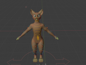 cassandra anthro wolf Modèle 3D