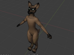 cassandra anthro wolf Modèle 3D