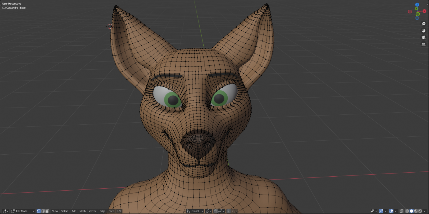 cassandra anthro wolf Modello 3D in Cani 3DExport