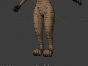 cassandra anthro wolf Modèle 3D