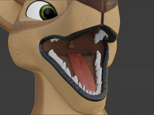cassandra anthro wolf Modèle 3D