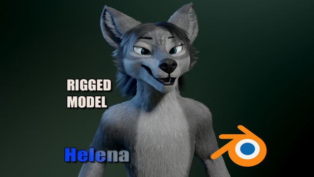 helene anthro wolf Modelo 3D .c4d .max .obj .3ds .fbx .stl .blend 