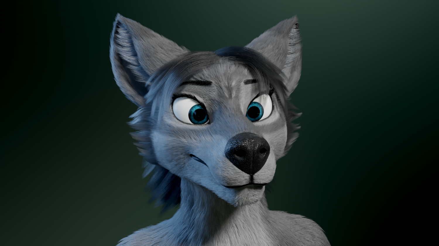 anthro wolf 3d model