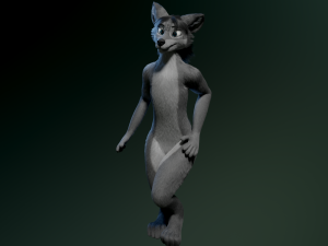 helene anthro wolf Modelo 3D
