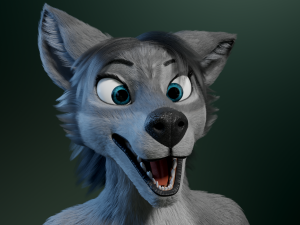 helene anthro wolf Modelo 3D