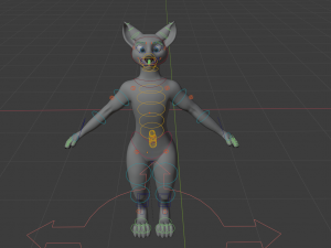 helene anthro wolf Modelo 3D
