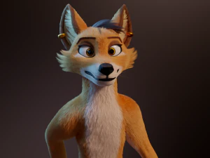 zoe anthro fox 3D Model