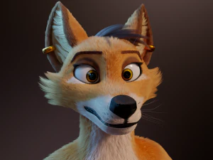 zoe anthro fox 3D Model