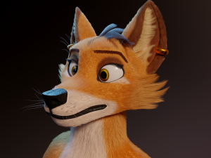 zoe anthro fox 3D 模型