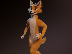 zoe anthro fox 3D 模型