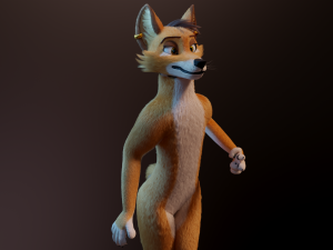 zoe anthro fox 3D 模型