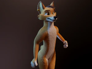 zoe anthro fox 3D Model
