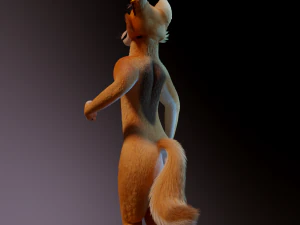 zoe anthro fox 3D Model