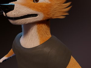 zoe anthro fox 3D 模型