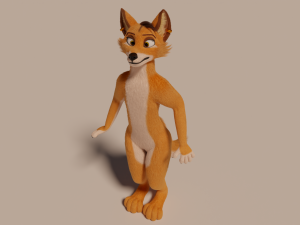 zoe anthro fox 3D 模型