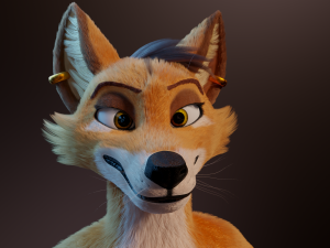 zoe anthro fox 3D 模型