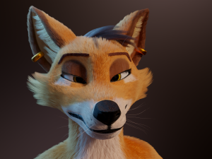 zoe anthro fox 3D 模型