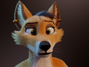 zoe anthro fox 3D 模型