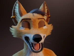 zoe anthro fox 3D Model