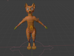 zoe anthro fox 3D 模型