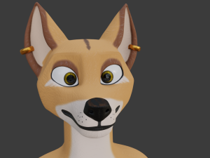 zoe anthro fox 3D 模型