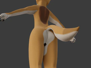 zoe anthro fox 3D Model