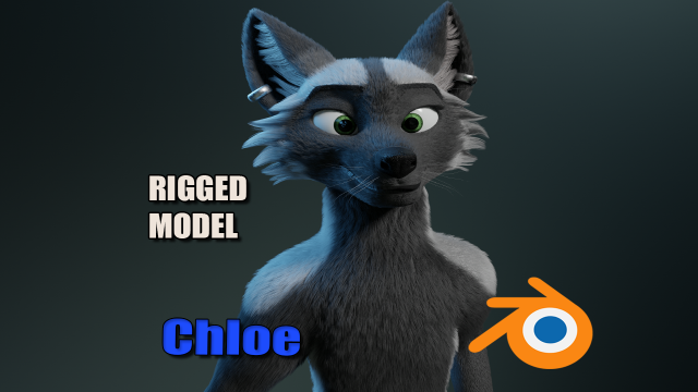 chloe anthro fox Modelo 3D .c4d .max .obj .3ds .fbx .stl .blend 