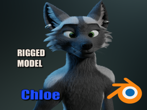 chloe anthro fox 3D Model