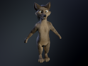 kadu anthro wolf 3D Model