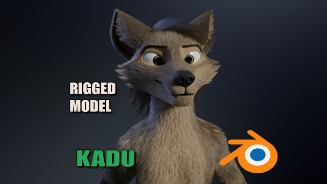 kadu anthro wolf 3D Model .c4d .max .obj .3ds .fbx .stl .blend 