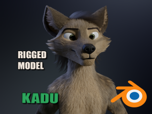 kadu anthro wolf Modelo 3D