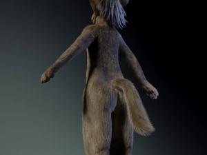 kadu anthro wolf 3D Model