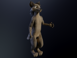 kadu anthro wolf 3D Model