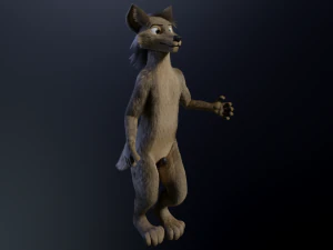 kadu anthro wolf 3D Model