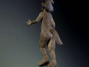 kadu anthro wolf 3D Model