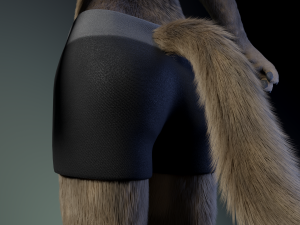 kadu anthro wolf 3D Model