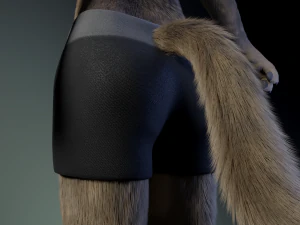kadu anthro wolf 3D Model