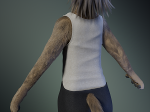 kadu anthro wolf 3D Model
