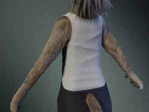 kadu anthro wolf 3D Model