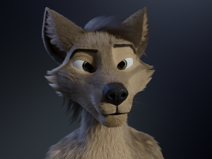 kadu anthro wolf 3D Model