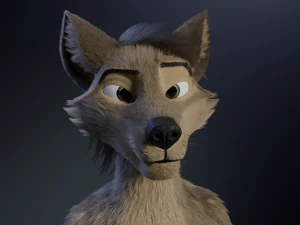 kadu anthro wolf 3D Model