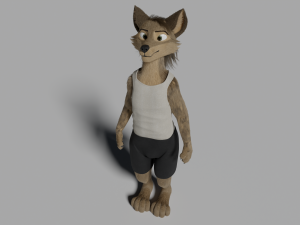 kadu anthro wolf 3D Model