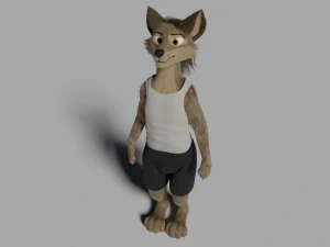 kadu anthro wolf 3D Model