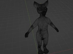 kadu anthro wolf 3D Model
