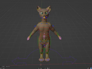 kadu anthro wolf 3D Model